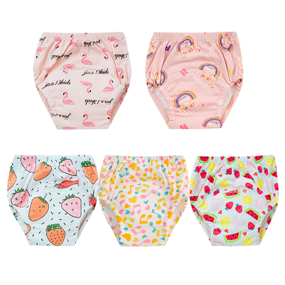 Cloth Diaper Insert - กางเกงฝึกการขับถ่ายเด็ก 5 ชิ้น ผ้าฝ้าย กันน้ำ ใช้ซ้ำได้