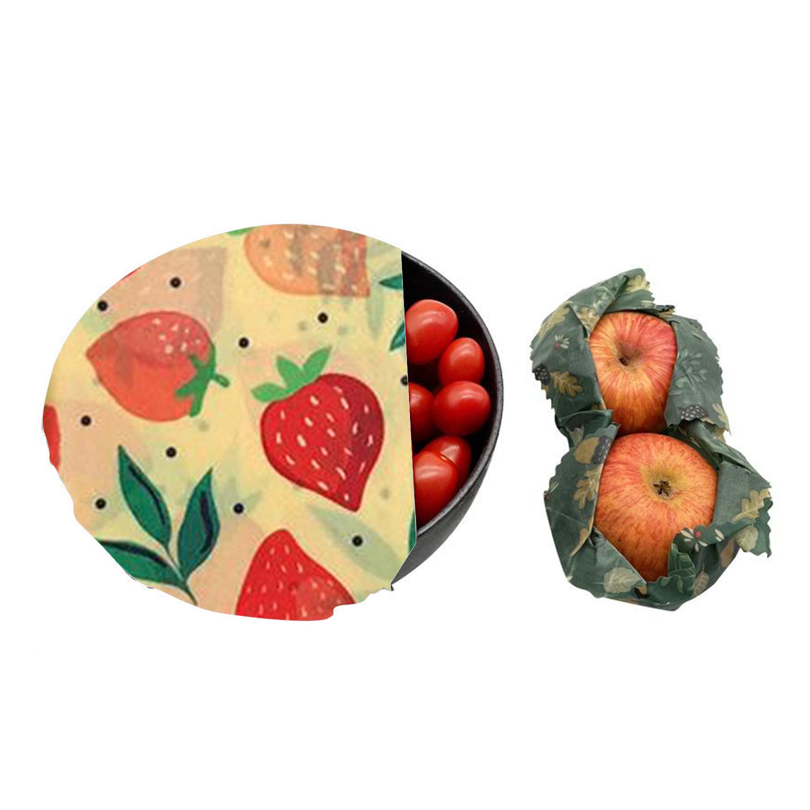 Beeswax Food Cover - ผ้าห่ออาหารขี้ผึ้ง 4 ชิ้น สำหรับห่ออาหารแบบยั่งยืนและย่อยสลายได้