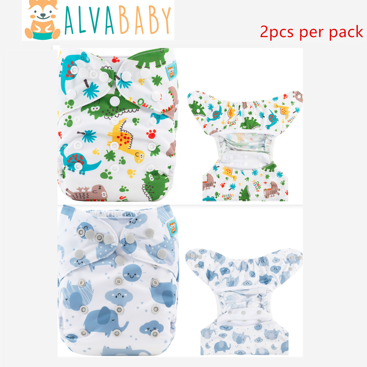 Cloth Diaper Insert - ผ้าอ้อมเด็กแบบผ้า 2 ชิ้น ผ้าอ้อมเด็กแบบกันน้ำ ผ้าอ้อมเด็กแบบใช้ซ้ำได้ ผ้าอ้อมเด็กแบบปรับได้