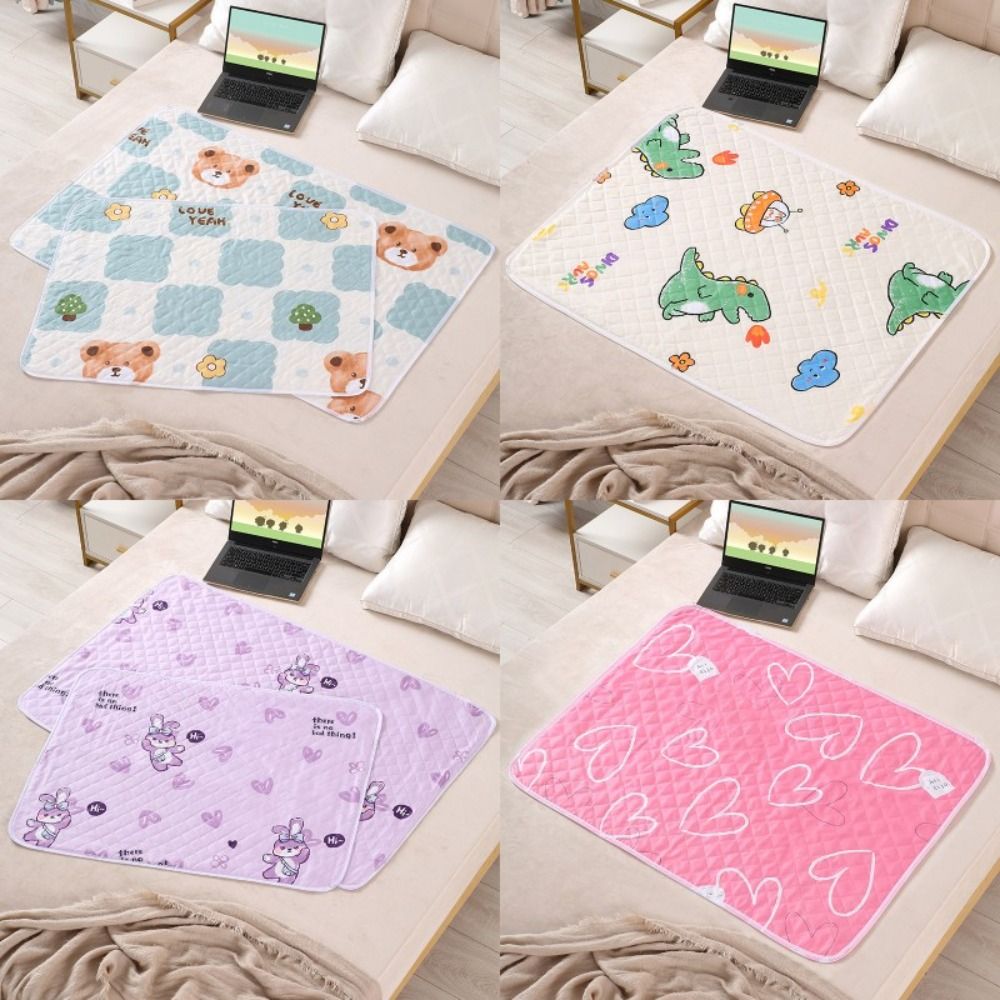 Cloth Diaper Insert - กันน้ําล้างทําความสะอาดได้ที่นอนปัสสาวะสําหรับทารกเด็กวัยหัดเดินน่ารักการ์ตูนเตียง Protector ผ้าอ้อมผ้าปูที่นอนปัสสาวะผ้า Breathable