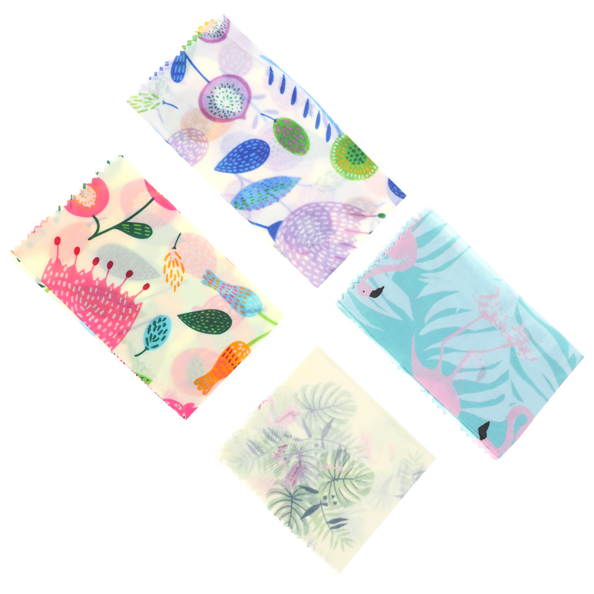 ผ้าห่ออาหารแบบใช้ซ้ำได้ 4 ชิ้น - Beeswax Food Cover บทวิจารณ์และราคา