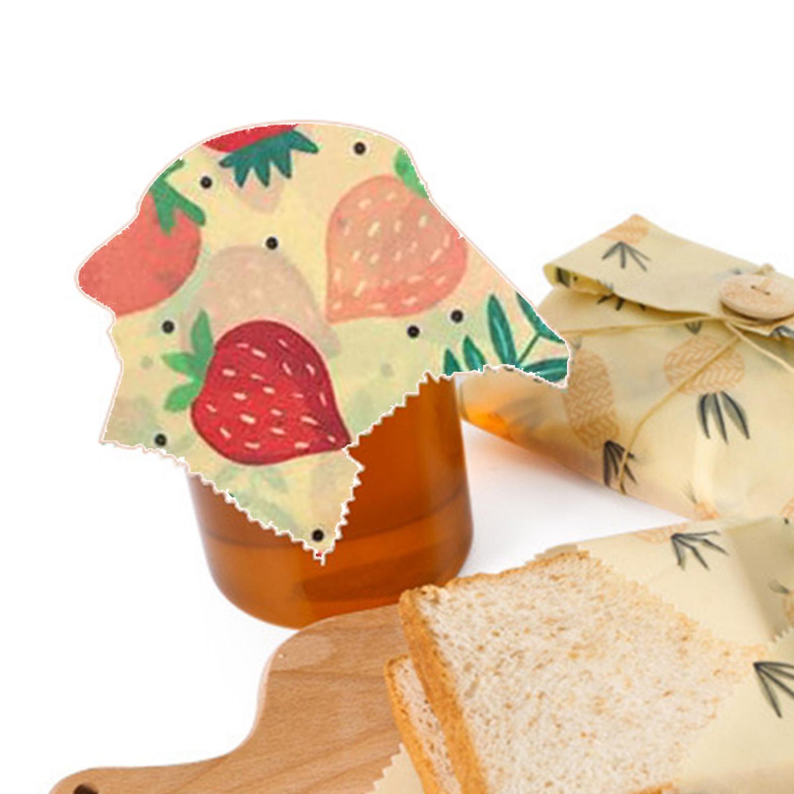 ผ้าห่ออาหารขี้ผึ้ง 4 ชิ้น สำหร - Beeswax Food Cover บทวิจารณ์และราคา