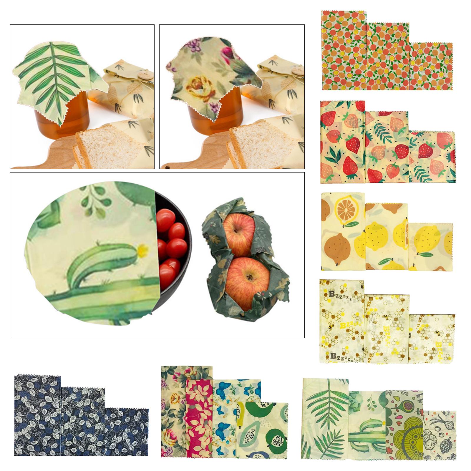 ผ้าห่ออาหารขี้ผึ้ง 4 ชิ้น สำหร - Beeswax Food Cover บทวิจารณ์และราคา