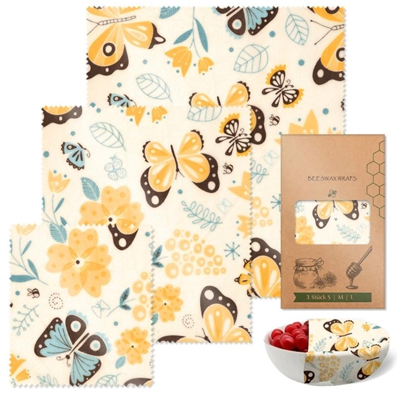 ปฏิบัติความสดรักษาผ้าขี้ผึ้งชุ - Beeswax Food Cover บทวิจารณ์และราคา