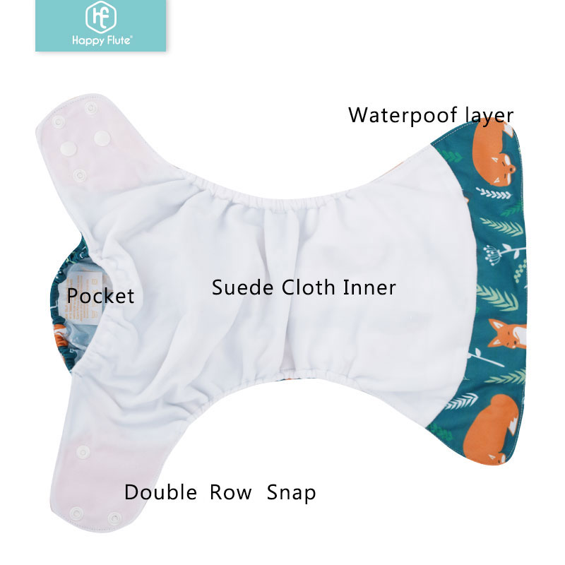 HappyFlute 8 ผ้าอ้อม + 8 แทรกผ - Cloth Diaper Insert บทวิจารณ์และราคา